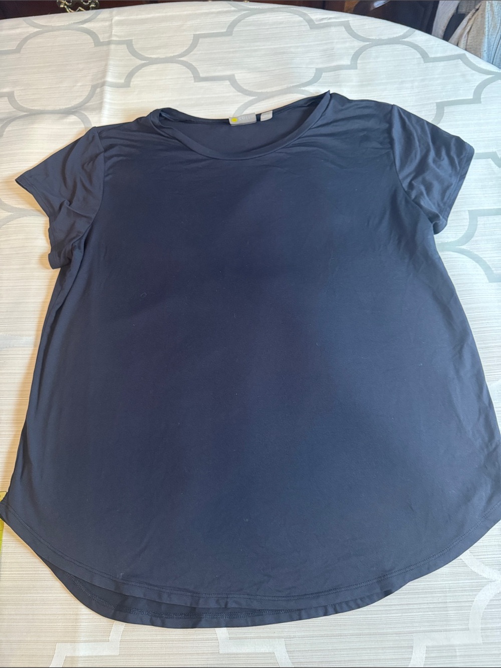Zella Navy Short Sleeve Scoop Neck Tee